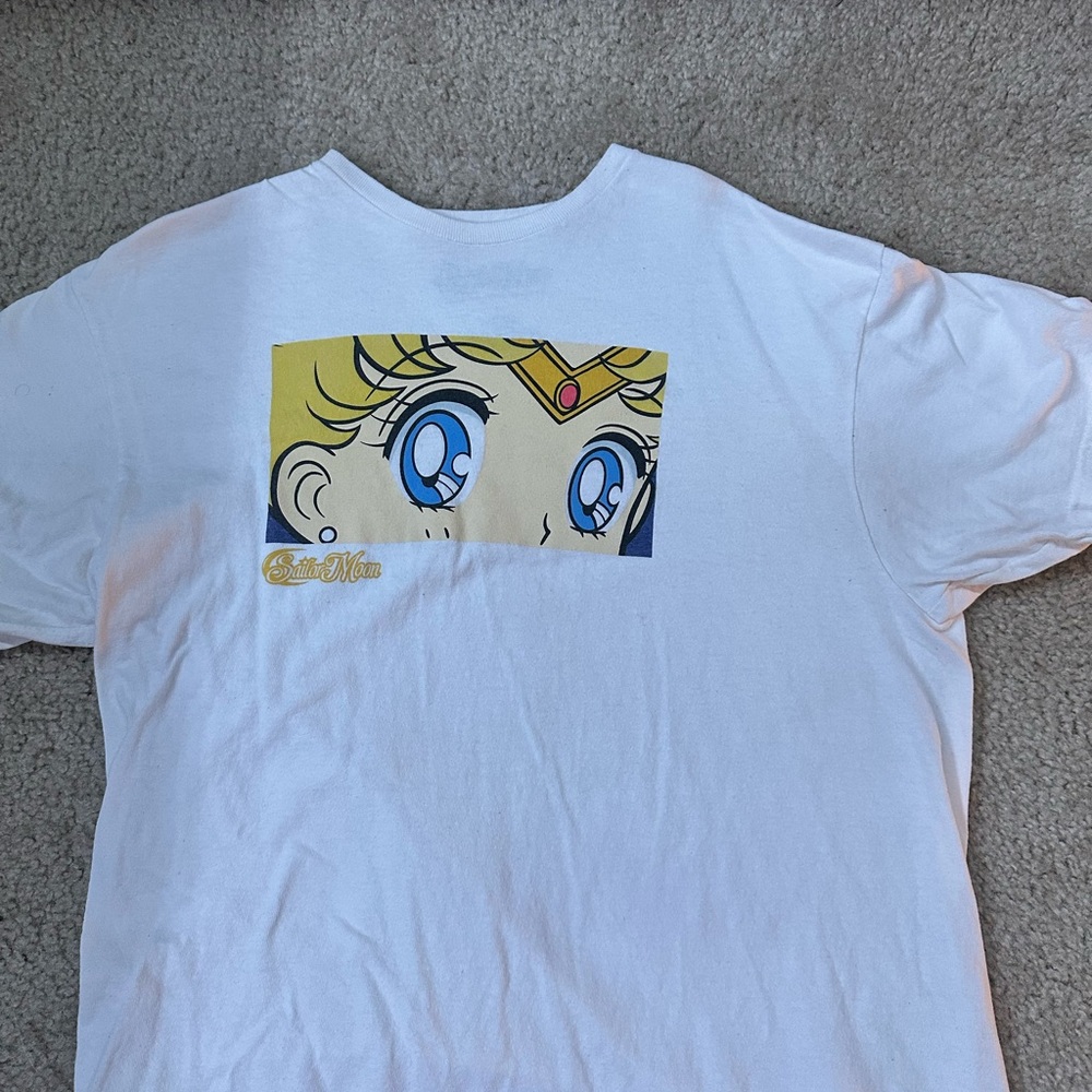 Sailor Moon White and Yellow Short Sleeve Tee